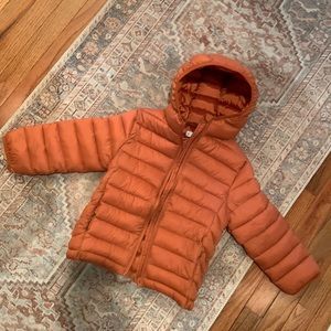 Mango Rusty Orange Ultra Light Quilted Boys Puffer Jacket Size 7